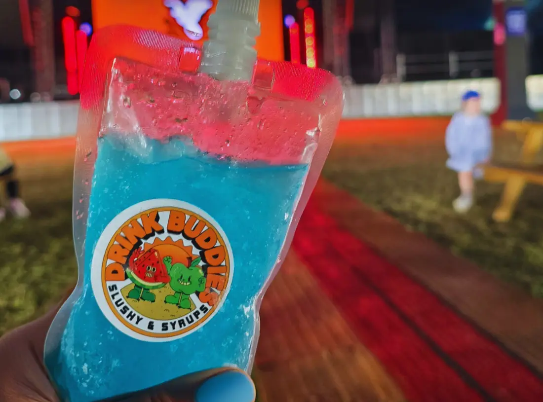 DrinkBuddies frozen pouch at a festival