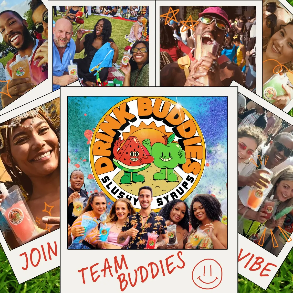 Team Buddies and customers enjoying DrinkBuddies together